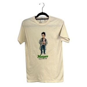 Vintage Gildan Unisex John Mayer World Tour 2019 Cream Pullover T-Shirt Size S
